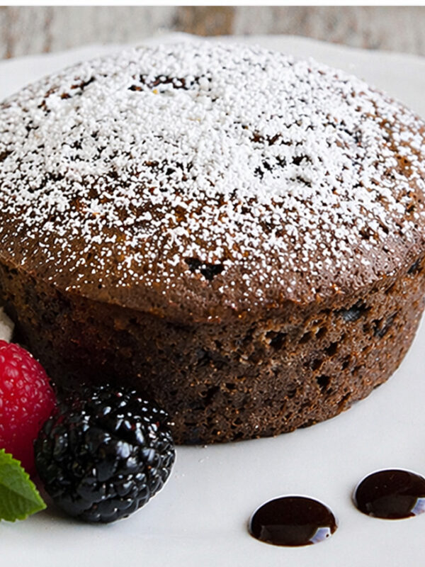 Caprese classica, monoporzione al cioccolato e mandorle
