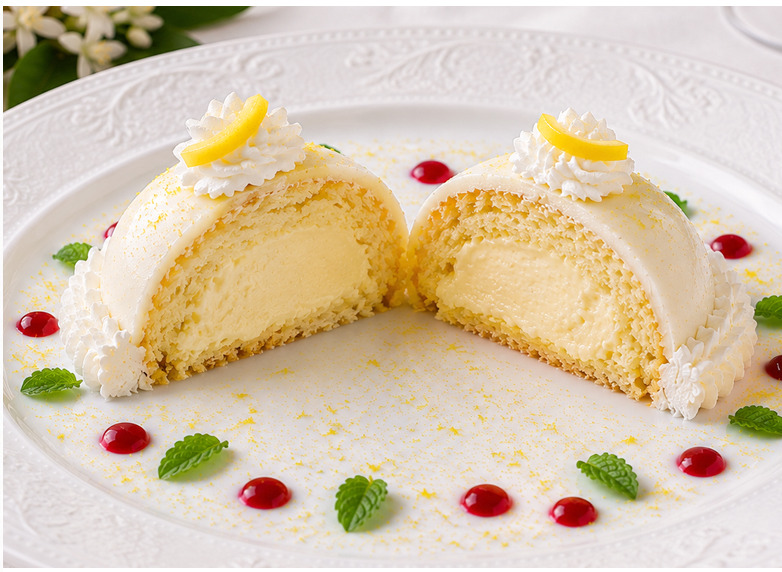 Interno della Delizia di Sorrento con crema al limone